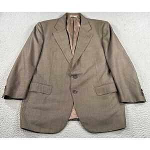 Belvest Sport Coat Men's 44 Brown Wool Suit Blazer Super 130's 2-Buttons